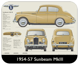 Sunbeam MkIII 1954-57 Place Mat, Small
